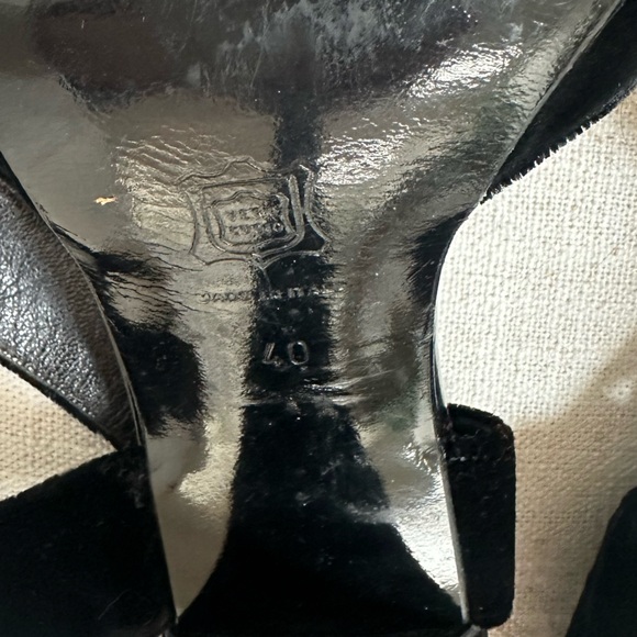 Pierre Hardy Black Velvet Patent Buckle High Heel Stiletto EU40 (US8.5/9) $975 - Picture 5 of 13